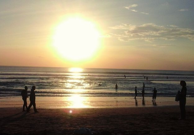 Sunset at Kuta beach