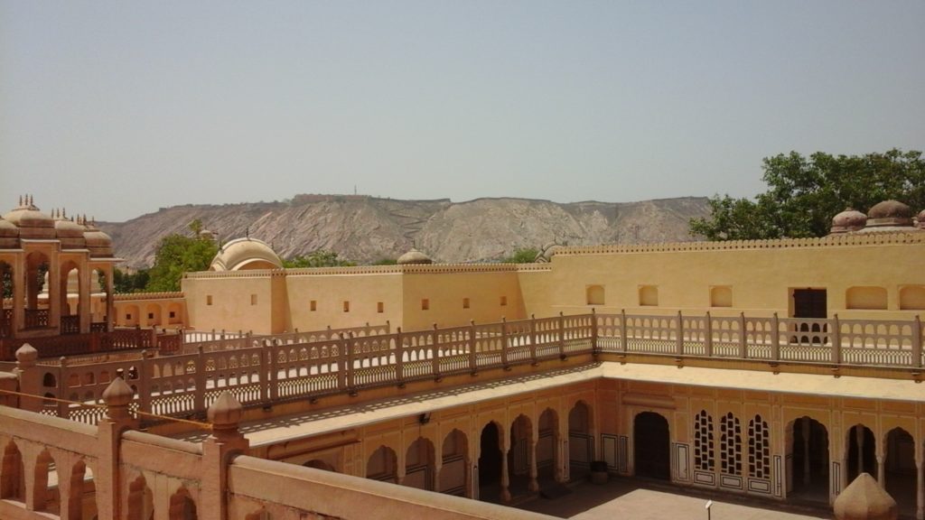 A view from the top of Hewa Maha, the iconic building of Jaipur's old city.