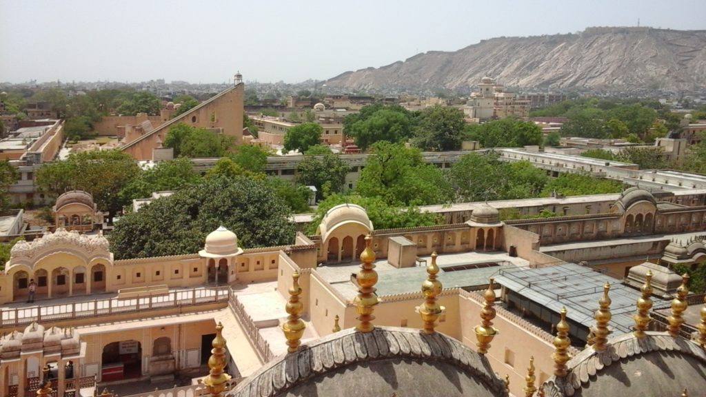 A view from the top of Hewa Maha, the iconic building of Jaipur's old city.