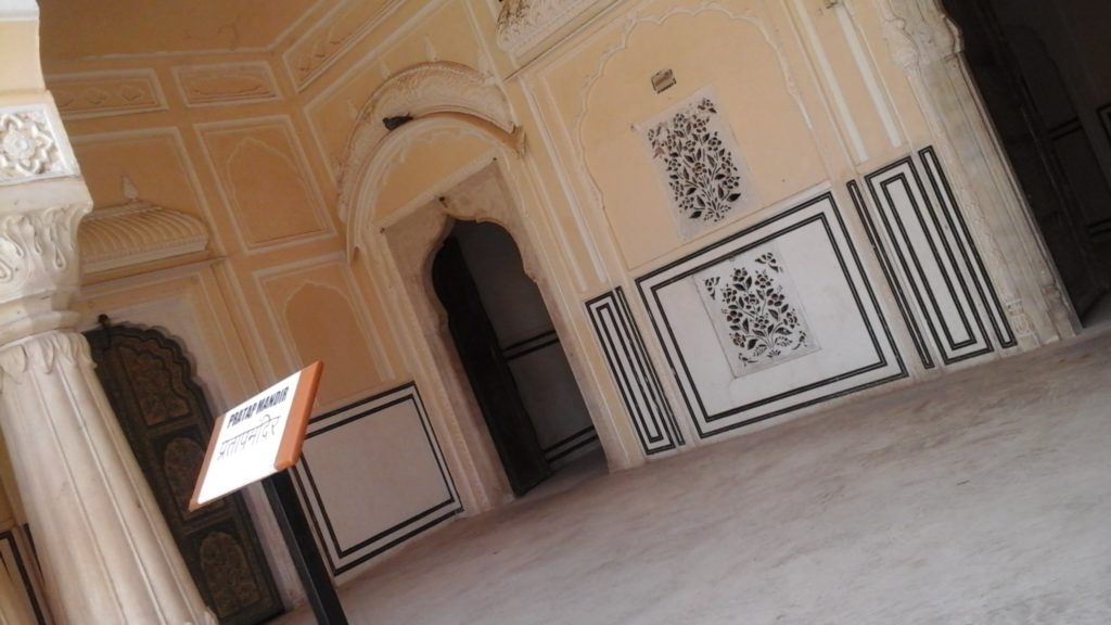 The interior of Hewa Maha, the iconic building of Jaipur's old city.