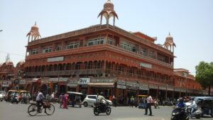 The streets of Jaipur's pink city.