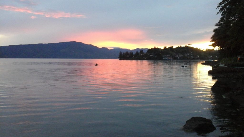 Lake Toba for Digital Nomads - Sunset from Tuk-tuk village